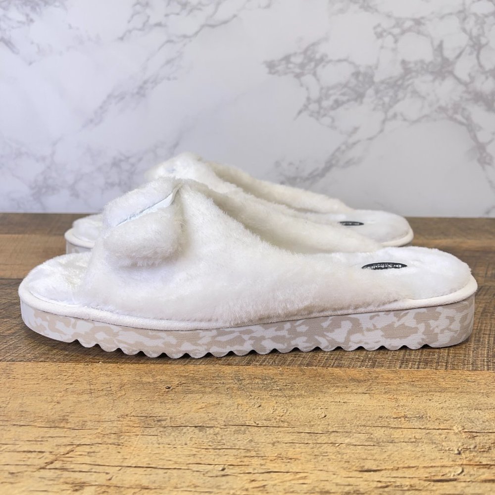 Dr. Scholl's Shoes Women's Staycay OG Slipper Tofu White Faux Fur Size 8 - Picture 5 of 12